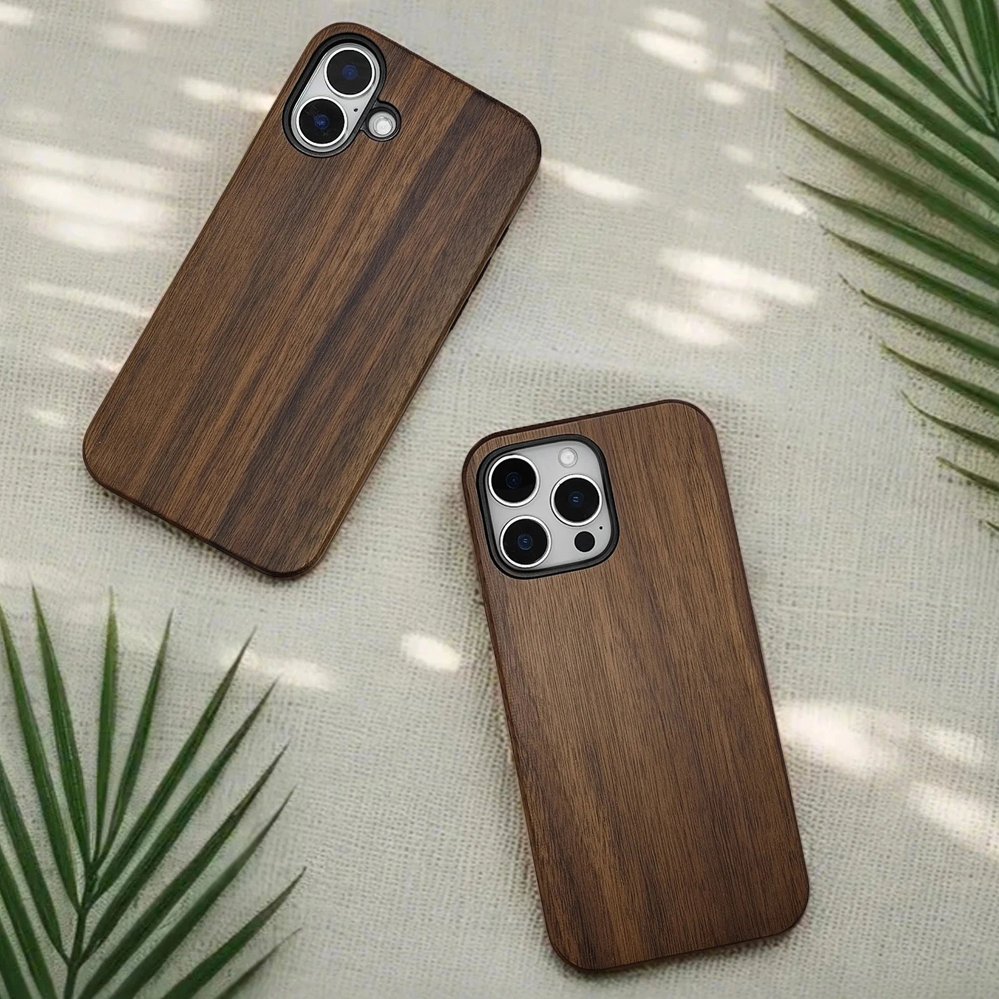 Luxury Shockproof Nature Walnut Wood Phone Case for iPhone 16, 16 Pro, 16 Pro Max Waterproof Cases Cover