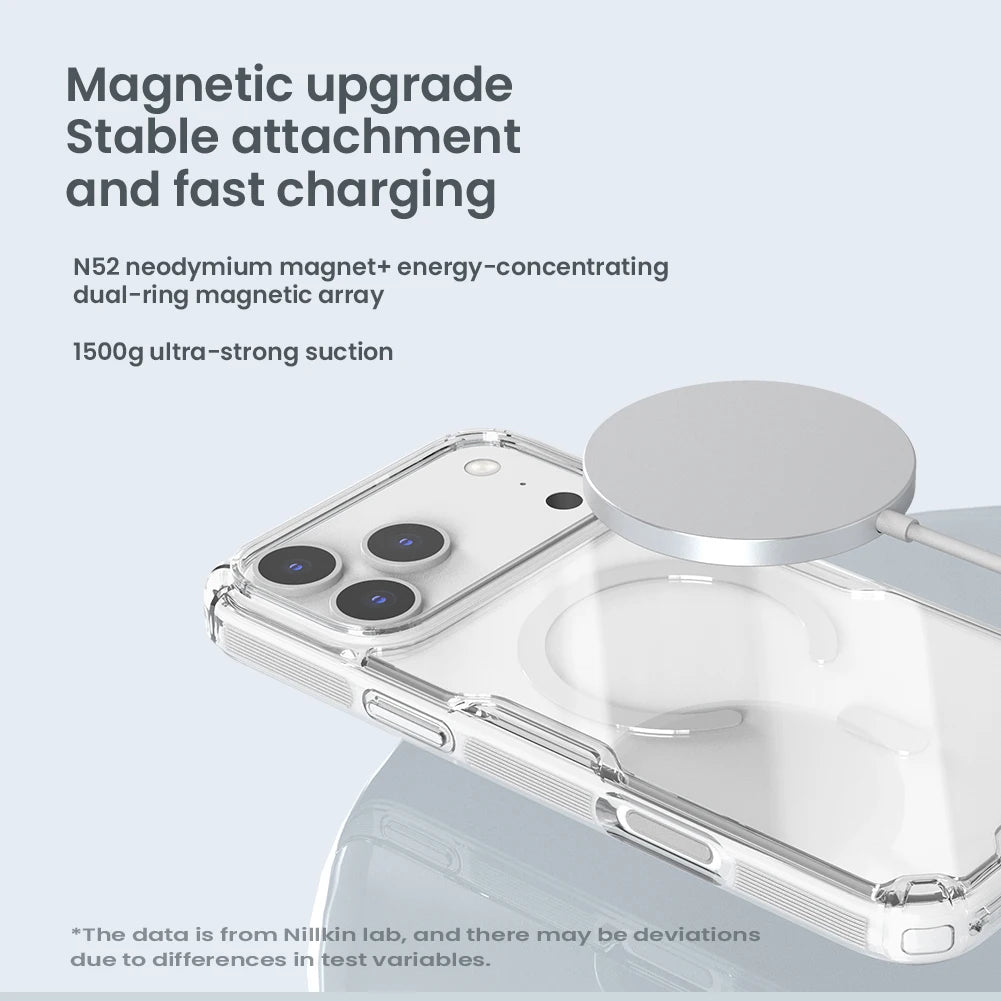 For iPhone 17 Pro MAX Case NILLKIN Nature Pro Magnetic Case For 17 17 Pro Air Fitted Cases Clear Cover