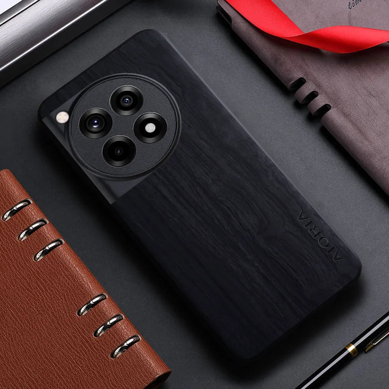 Case for OnePlus 12R 12 5G funda bamboo wood pattern back cover for oneplus 12 12r phone case capa