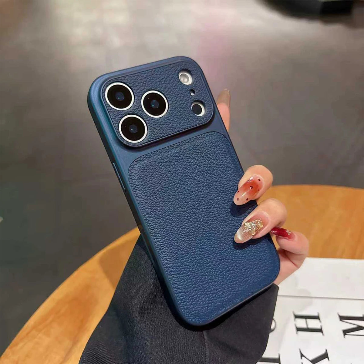 Solid Color Pebbled Texture Phone Case, Minimalist Drop-Resistant Protective Cover with Raised Camera Protection, Compatible with iPhone 12/13/14/15/16/17 Pro Max/Plus/Air Series