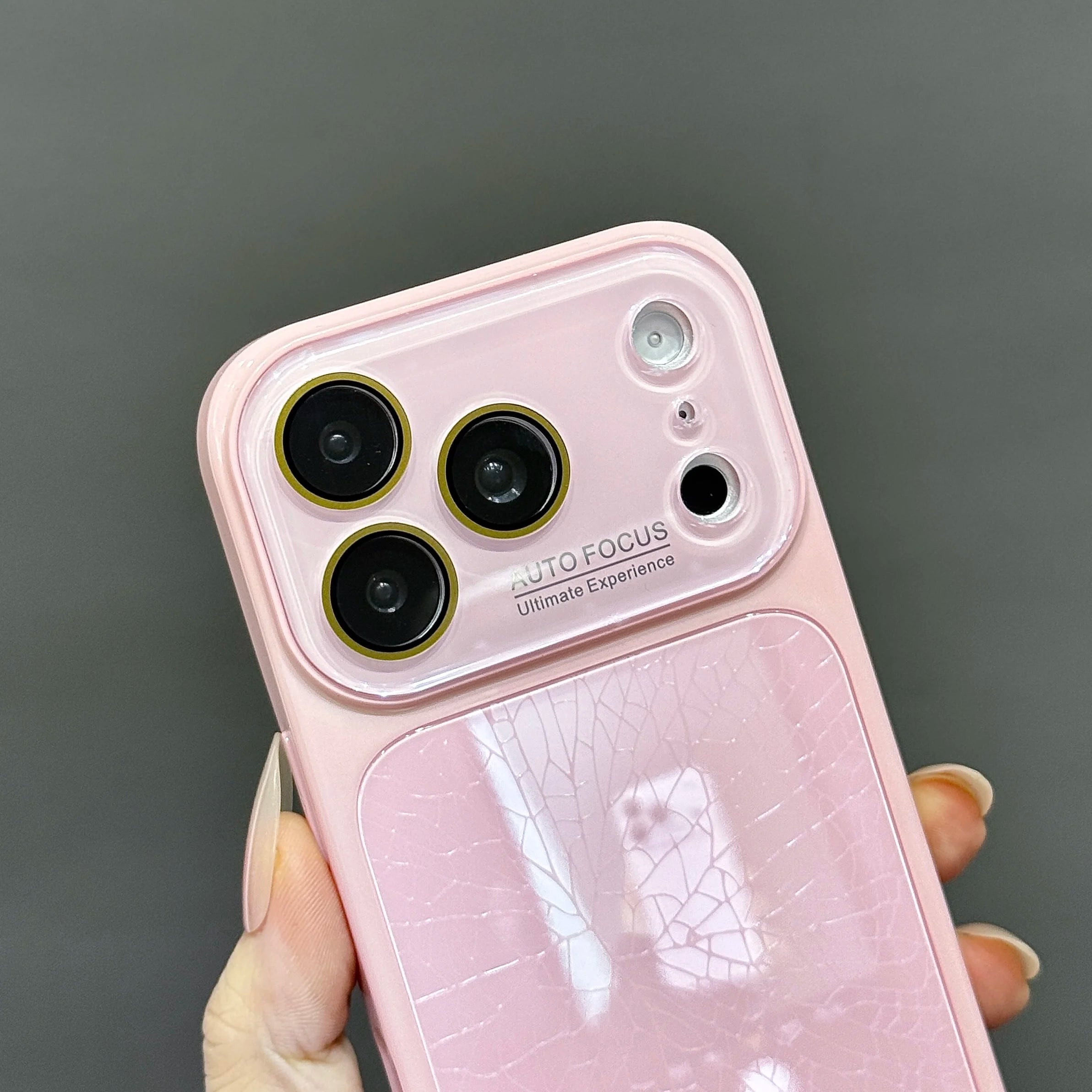 Large Window Broken Glass Texture Phone Case for iPhone 13 14 15 16 17 Pro Max Lens Film Protective Phone Cover Luxury Shell