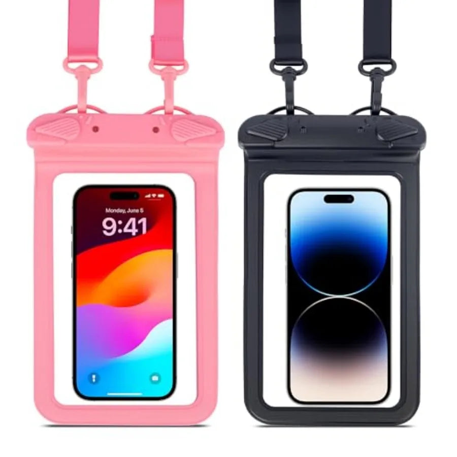 IPX8 Waterproof Phone Pouch Universal Cell Phone Dry Bag Patented Sealed Lock Lanyard Mobile Phone Case for Swimming Surfing Be