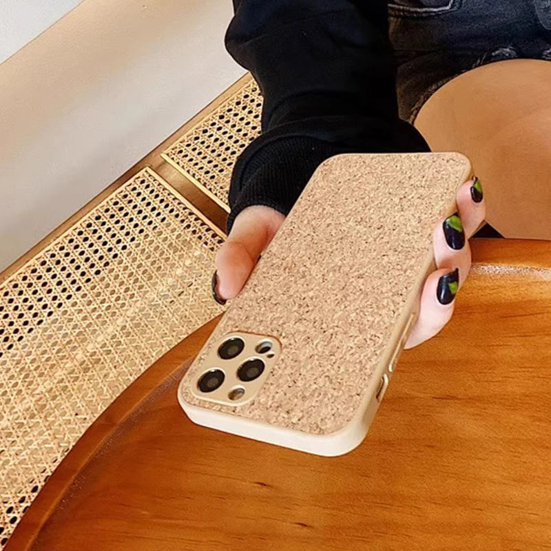 Retro Genuine wooden pattern heat dissipation phone case for iPhone 16 15 14 13 12 11 Pro Max Plus full shockproof hard cover