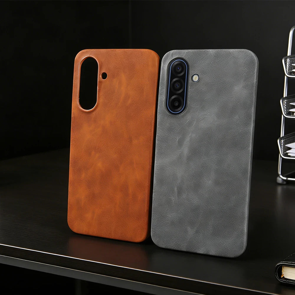 Skin Leather Case For Samsung Galaxy A17 A56 A16 A26 A36 A55 A06 A07 A15 A35 A54 A53 A13 S23 S24 S25 S26 Plus Phone Case Cover