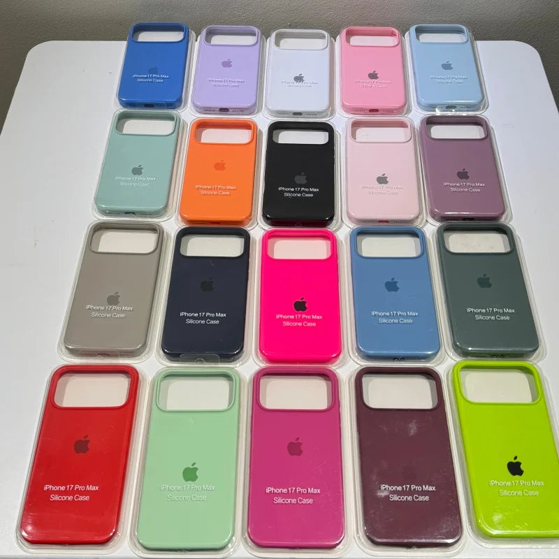 Official Original Liquid Silicone Phone Case For iPhone 17 ProMax 17 13 15 14 12 Pro Case for iPhone 17 16 11 12 Pro Max Cover