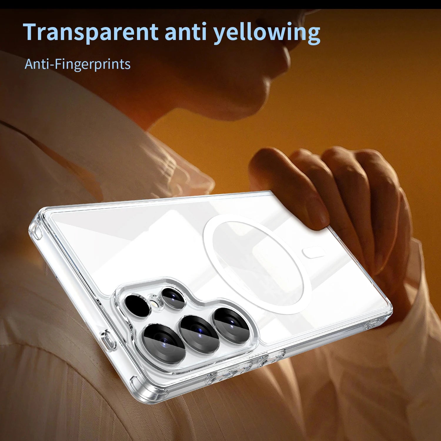 Magnetic Wireless Charging Phone Case For Samsung Galaxy S26 S25 S24 Ultra Plus S26Ultra Shockproof Clear Back Cover Coque