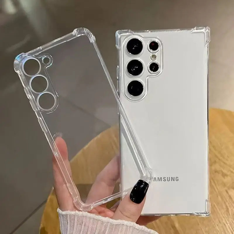 Original Transparent Phone Case For Samsung Galaxy S26 Ultra S25 S24 S23 S22 S21 S20 Plus Ultra FE Silicone Soft Clear Cover