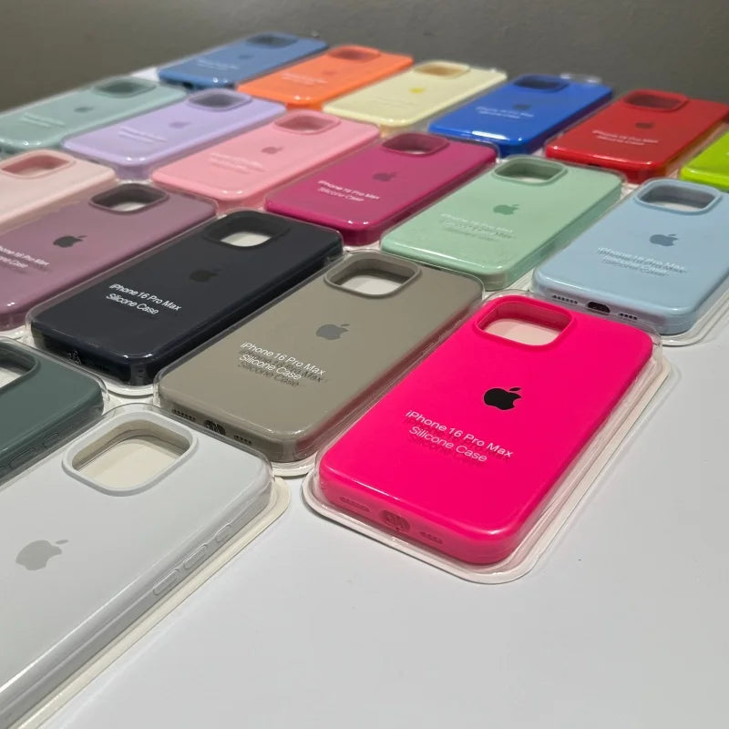 Official Original Liquid Silicone Phone Case For iPhone 17 ProMax 17 13 15 14 12 Pro Case for iPhone 17 16 11 12 Pro Max Cover
