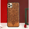 Mandala Floral Wood For iPhone 13 12 Pro Max Mini Cover Phone Case For iPhone 11 14 Pro Max XS X XR 7 8 Plus SE