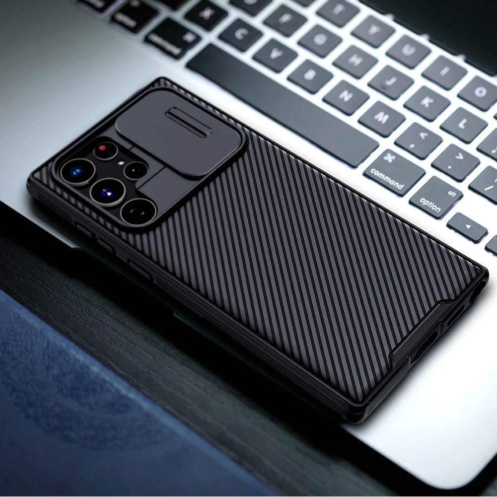 Nillkin for Samsung Galaxy S22 Ultra 5G Lens Case CamShield Pro TPU Frame Camera Cover Slide Protection Back Cover Case