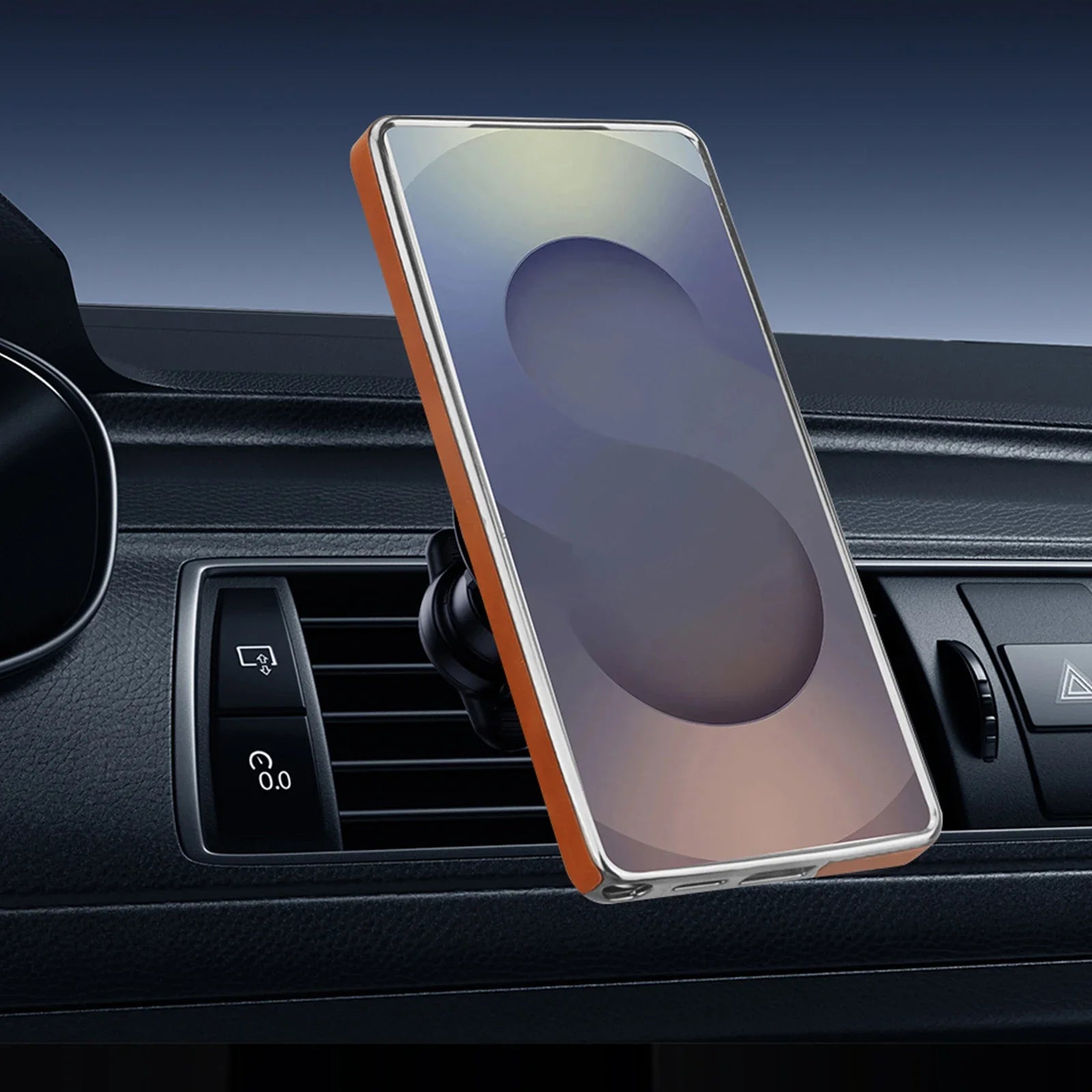 360 Rotating Bracket Leather Phone Case for Samsung Galaxy S25 Ultra S24 S23 S22 S25EDGE Magnetic Charging Kickstand Back Cover