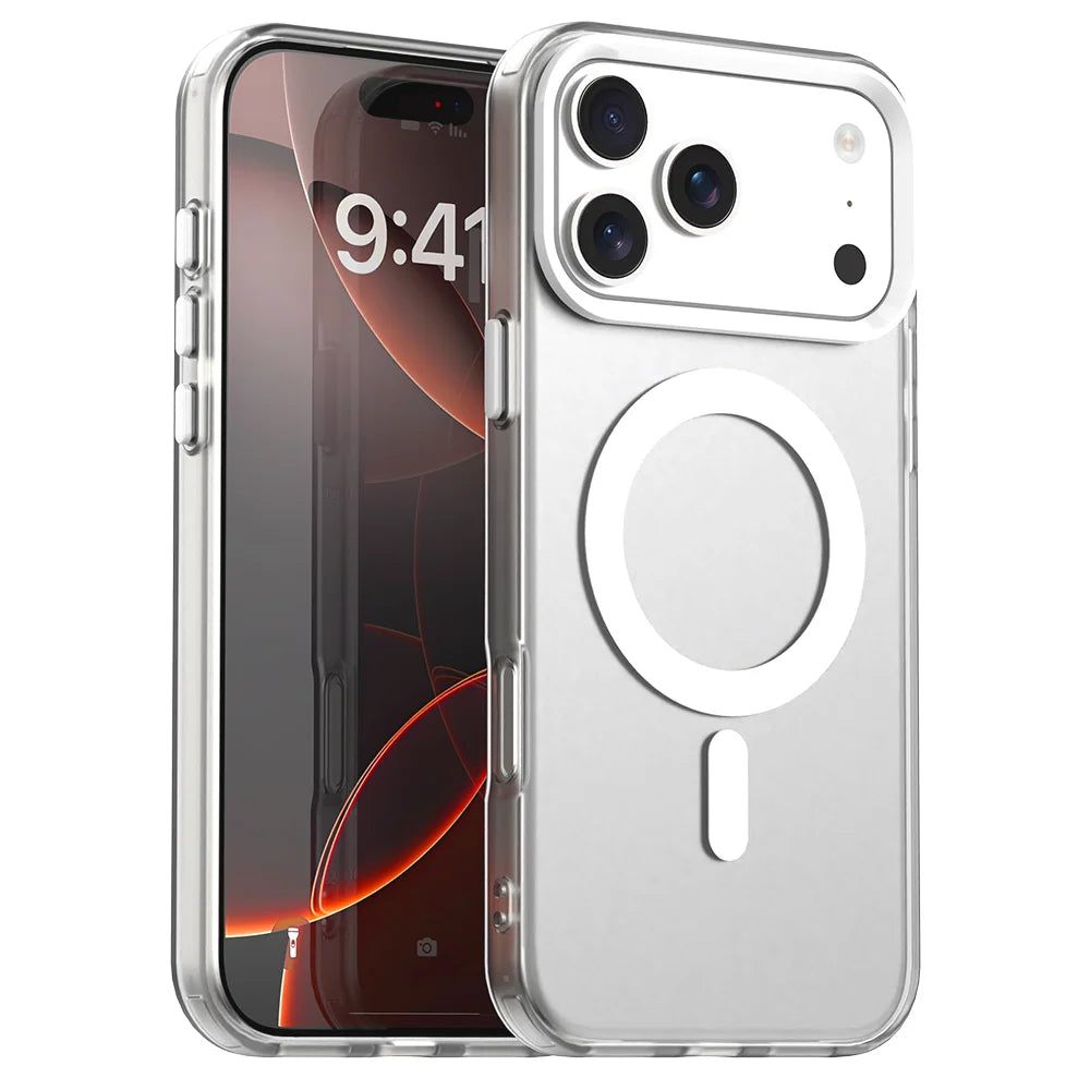 Matte Clear For Magsafe Wireless Charge Case for iPhone 17 Air 16 15 14 Plus 13 12 Pro Max Military Shockproof Candy Color Cover