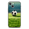 Football Passion Soccer Ball Luxury Phone Case For iPhone 13 15 14 12 Mini 11 Pro MAX XR X SE XS 7 8 Plus Black Protection Cover