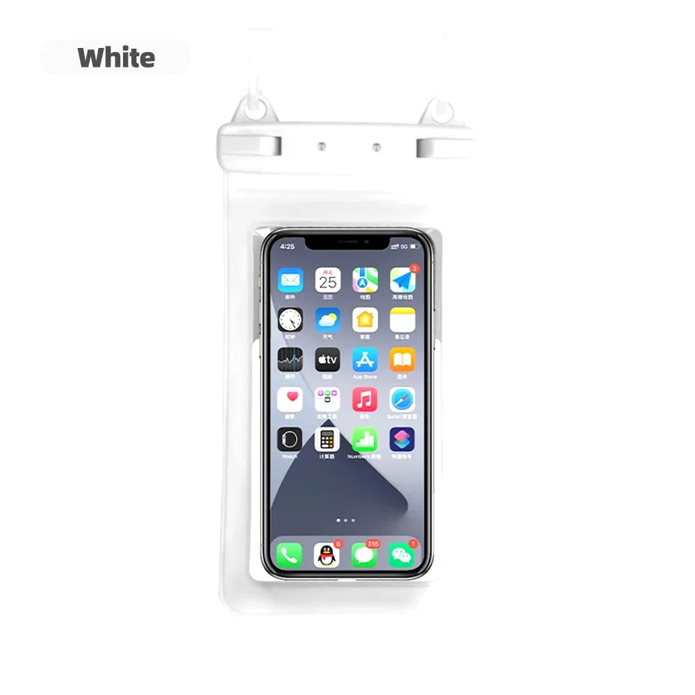 FONKEN Full View Waterproof Case for Phone Underwater Snow Rainforest Transparent Dry Bag Swimming Pouch Big Mobile Phone Covers