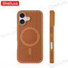 For iPhone17 Cooling Case Shelluxe Breathable Mesh PC Hard Cases For iPhone 17 16 15 14 Plus 13 12 Pro Max Magnetic Phone Cover