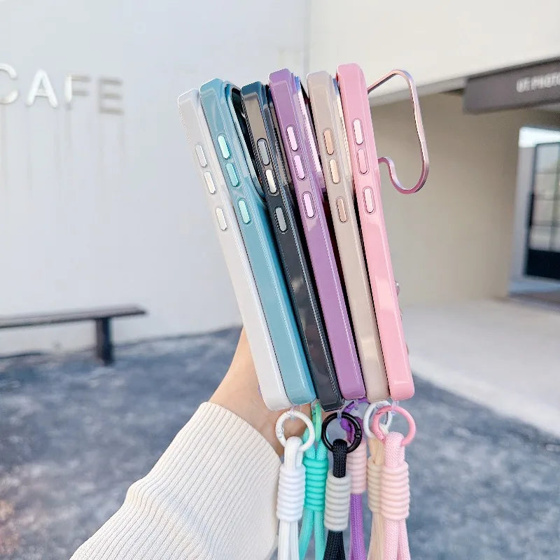 Suitable for Samsung Galaxy S23 S25 S24 S26 Fe Ultra Plus A Series Lanyard Stand Case Compatible with Magnetic Wireless Charging