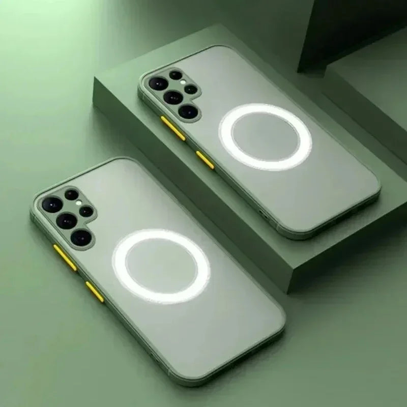 Clear Matte Magnetic For Magsafe Case For Samsung Galaxy S27 S26 S25 S24 S23 S22 S21 Plus Ultra FE Edge Shockproof Phone Covers