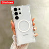 Transparent Armour Magnetic Case Shelluxe For Samsung Galaxy S26 S25 Ultra S24 S23 S22 Plus Luxury Corners Protector Phone Cover
