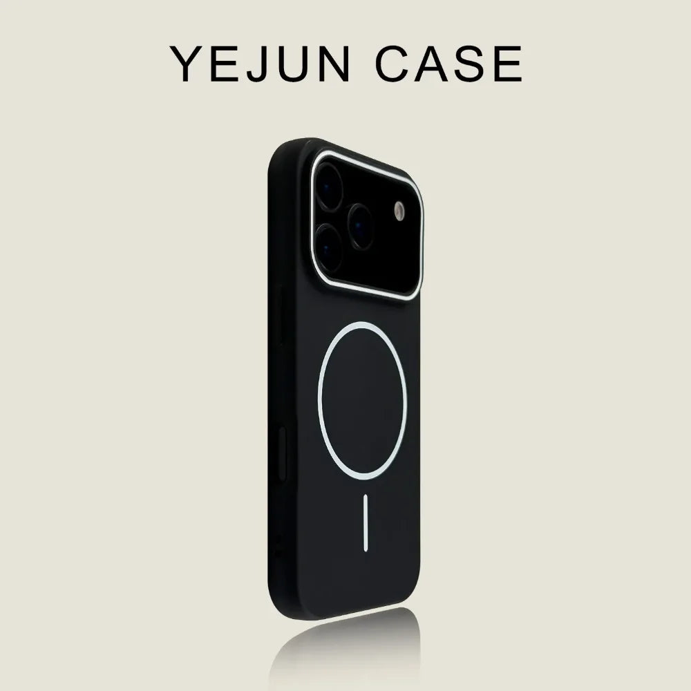Ultrathin Simple for Magsafe Phone Case for iPhone 17 16 15 14 Plus 13 12 11 Pro Max 17 Matte Lens Wireless Charging Soft Cover