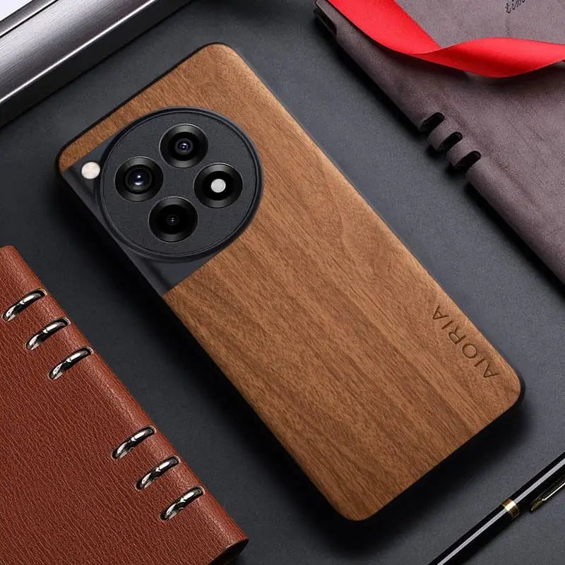 Case for OnePlus 12R 12 5G funda bamboo wood pattern back cover for oneplus 12 12r phone case capa