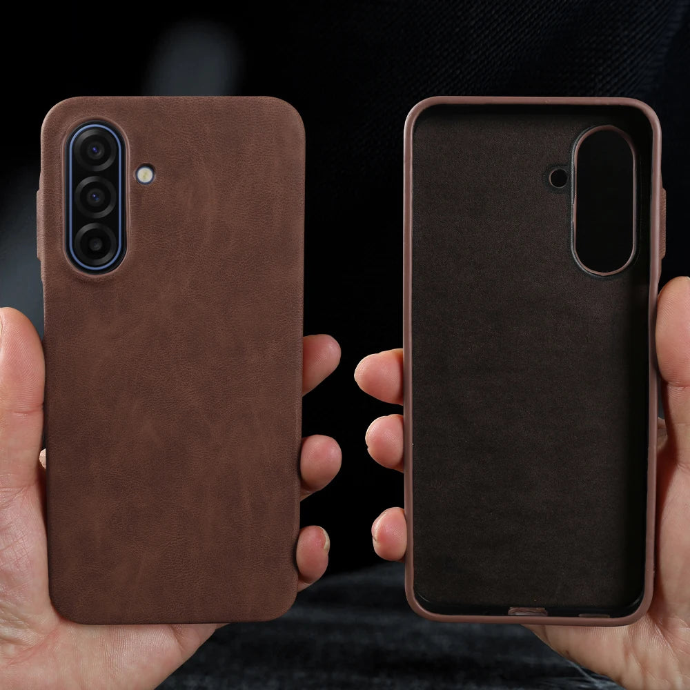 Skin Leather Case For Samsung Galaxy A17 A56 A16 A26 A36 A55 A06 A07 A15 A35 A54 A53 A13 S23 S24 S25 S26 Plus Phone Case Cover