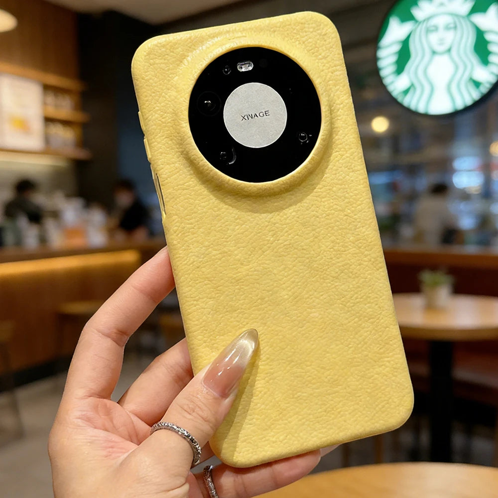 Leather Texture Silicone Soft Case For Huawei Mate 80 70 Pura 80 70 P60 Pro Plus Pro+ Candy Color Matte Ultra Thin Shell Funda