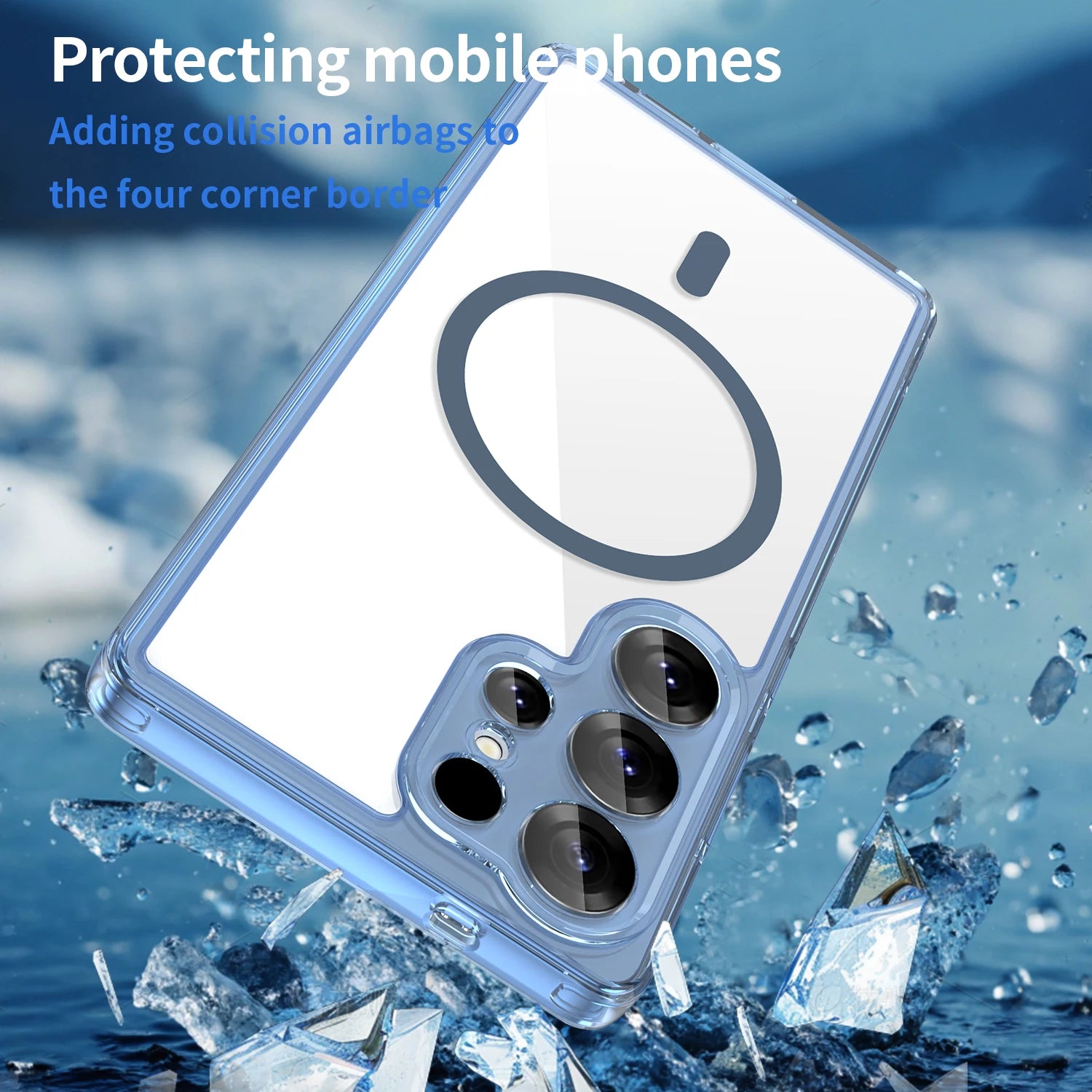 Magnetic Wireless Charging Phone Case For Samsung Galaxy S26 S25 S24 Ultra Plus S26Ultra Shockproof Clear Back Cover Coque