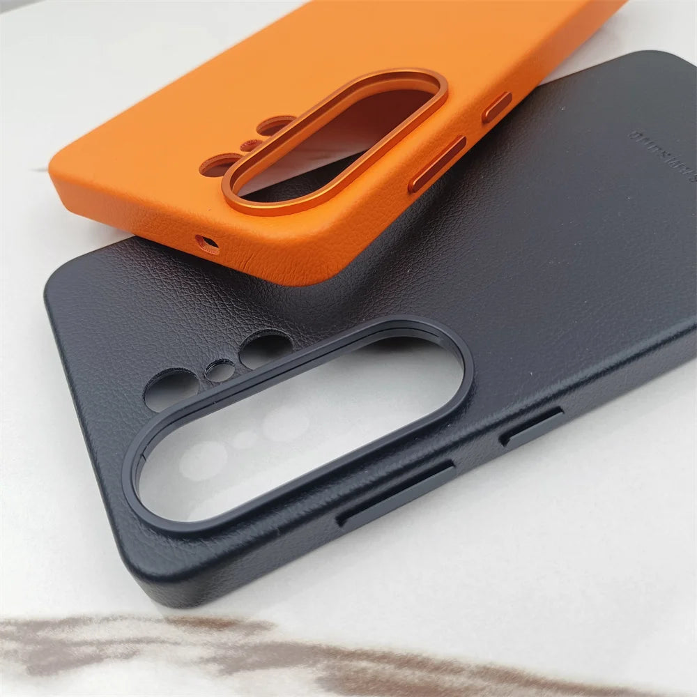 Luxury Leather Phone Case For Samsung Galaxy S26 Ultra Plus S26+ 5G Premium Genuine Shockproof Back Shell S26Ultra S26Plus Cover