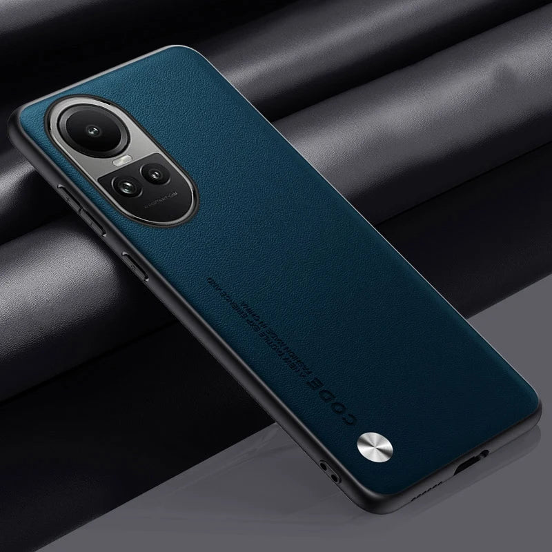 Luxury PU Leather Case For OPPO Reno 10 Pro 10Pro Back Cover Matte Silicone Protection Phone Case For OPPO Reno 10 5G Reno10 Pro