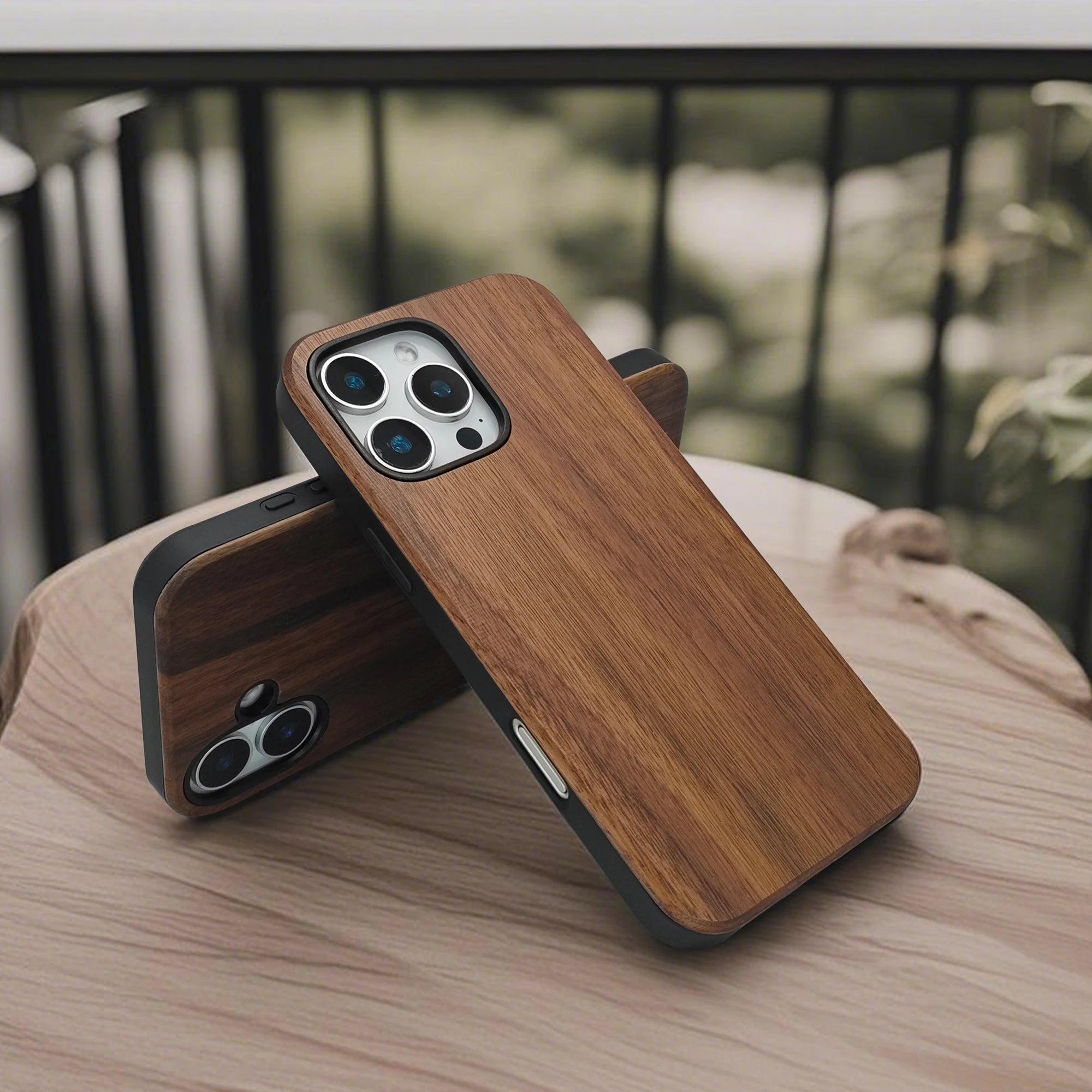Luxury Shockproof Nature Walnut Wood Phone Case for iPhone 16, 16 Pro, 16 Pro Max Waterproof Cases Cover