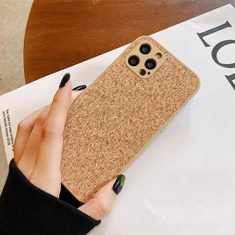 Retro Genuine wooden pattern heat dissipation phone case for iPhone 16 15 14 13 12 11 Pro Max Plus full shockproof hard cover