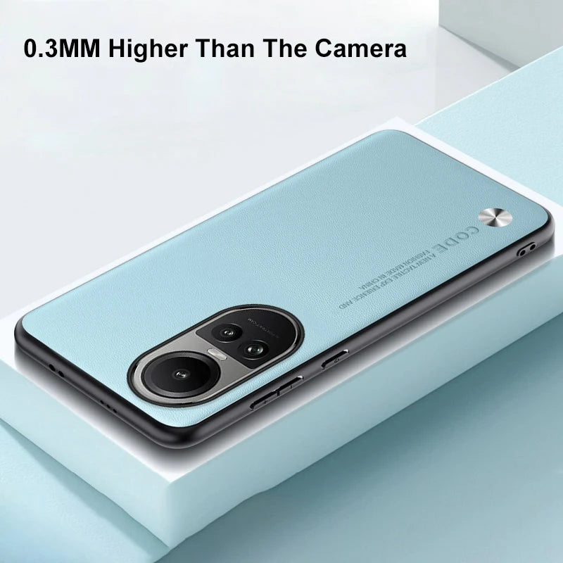 Luxury PU Leather Case For OPPO Reno 10 Pro 10Pro Back Cover Matte Silicone Protection Phone Case For OPPO Reno 10 5G Reno10 Pro