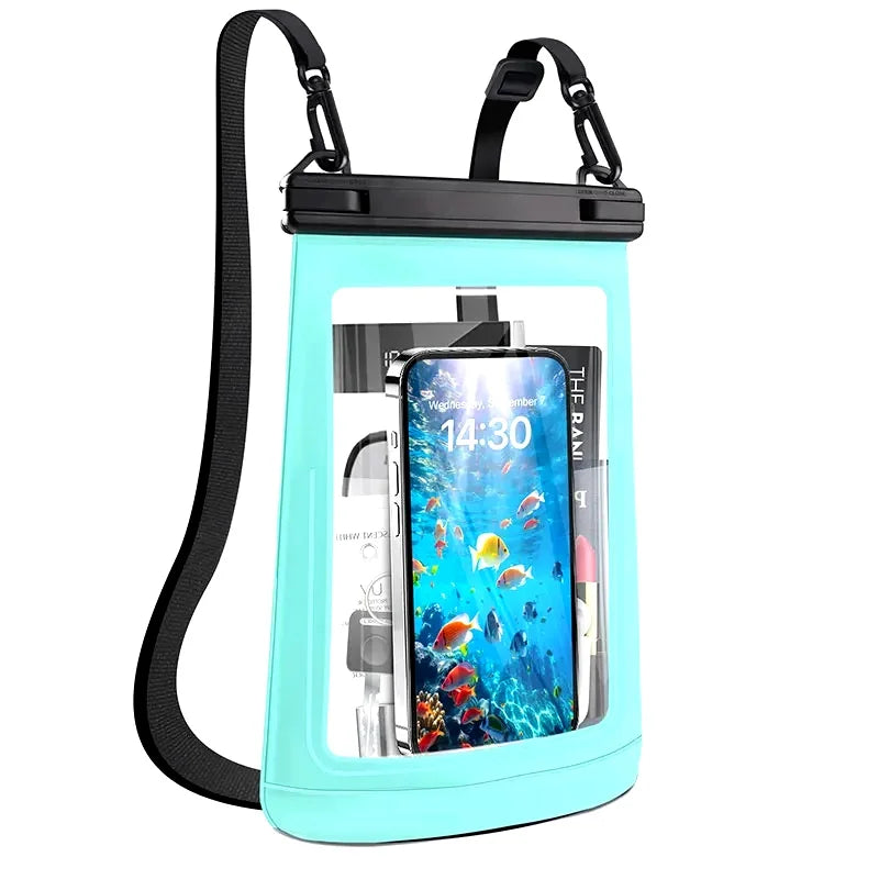 HAISSKY Large Mobile Phone Waterproof Pouch For iPhone 17 16 Pro Max 17 Air 16E 15 Plus Swim Travel Beach Bags With Seal Stripe
