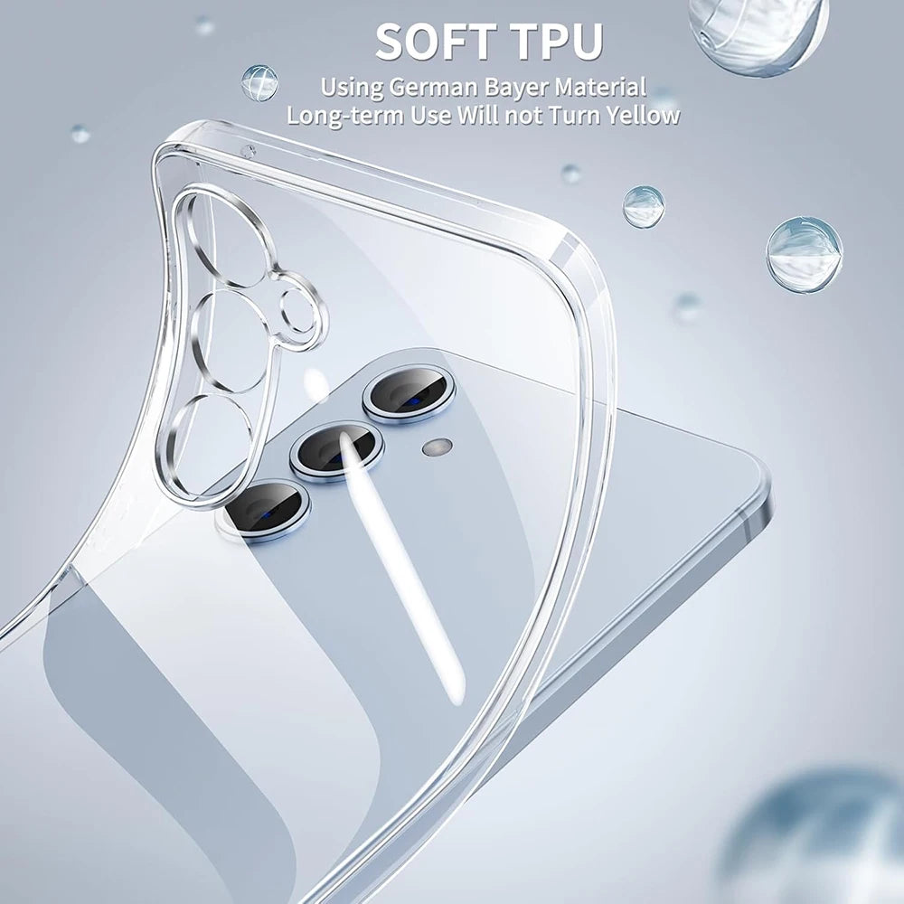 Ultra Thin Silicone Clear Case For Samsung Galaxy S25 S24 S23 S22 S21 S20 FE Plus Ultra s25Edge Transparent Cover Cases
