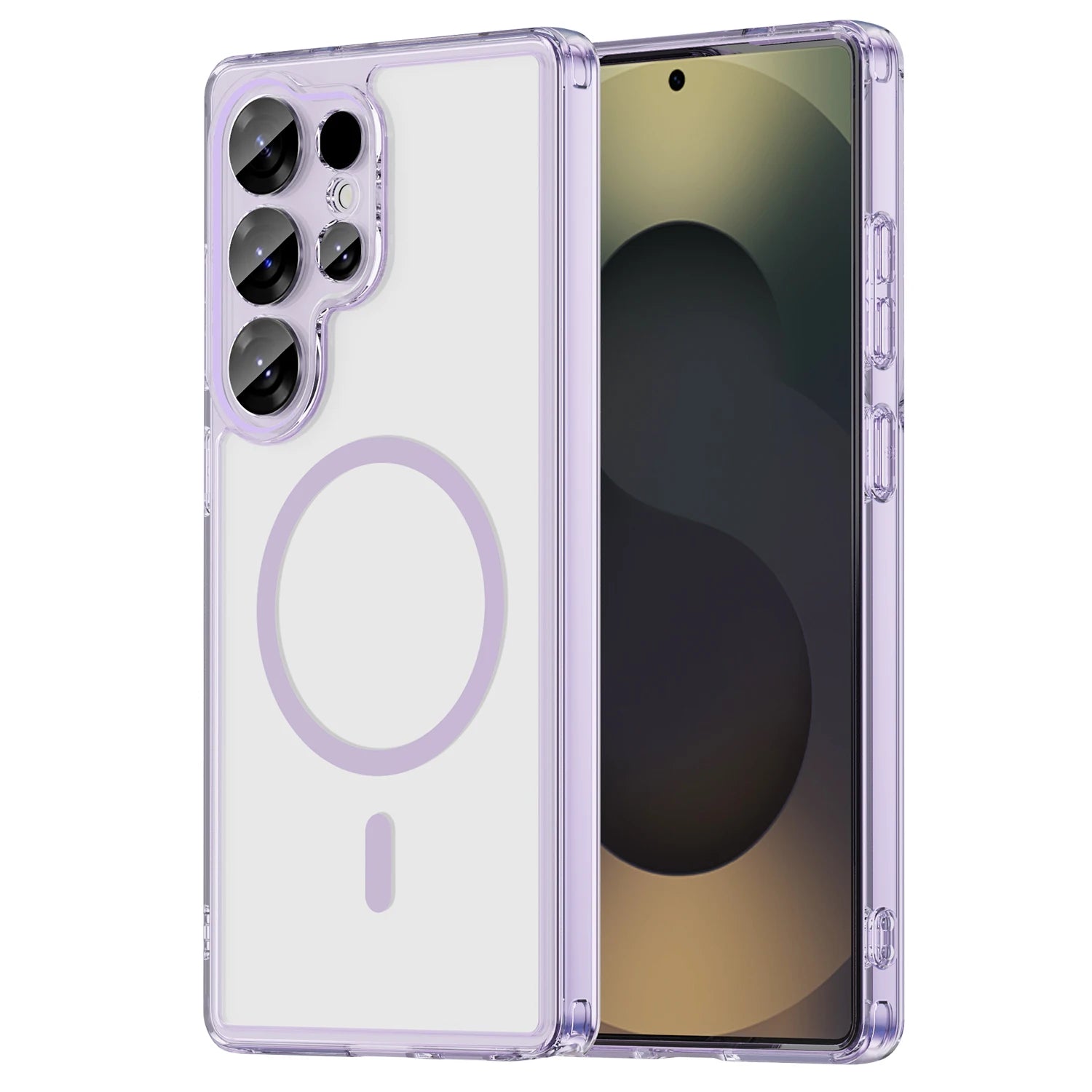 Magnetic Wireless Charging Phone Case For Samsung Galaxy S26 S25 S24 Ultra Plus S26Ultra Shockproof Clear Back Cover Coque