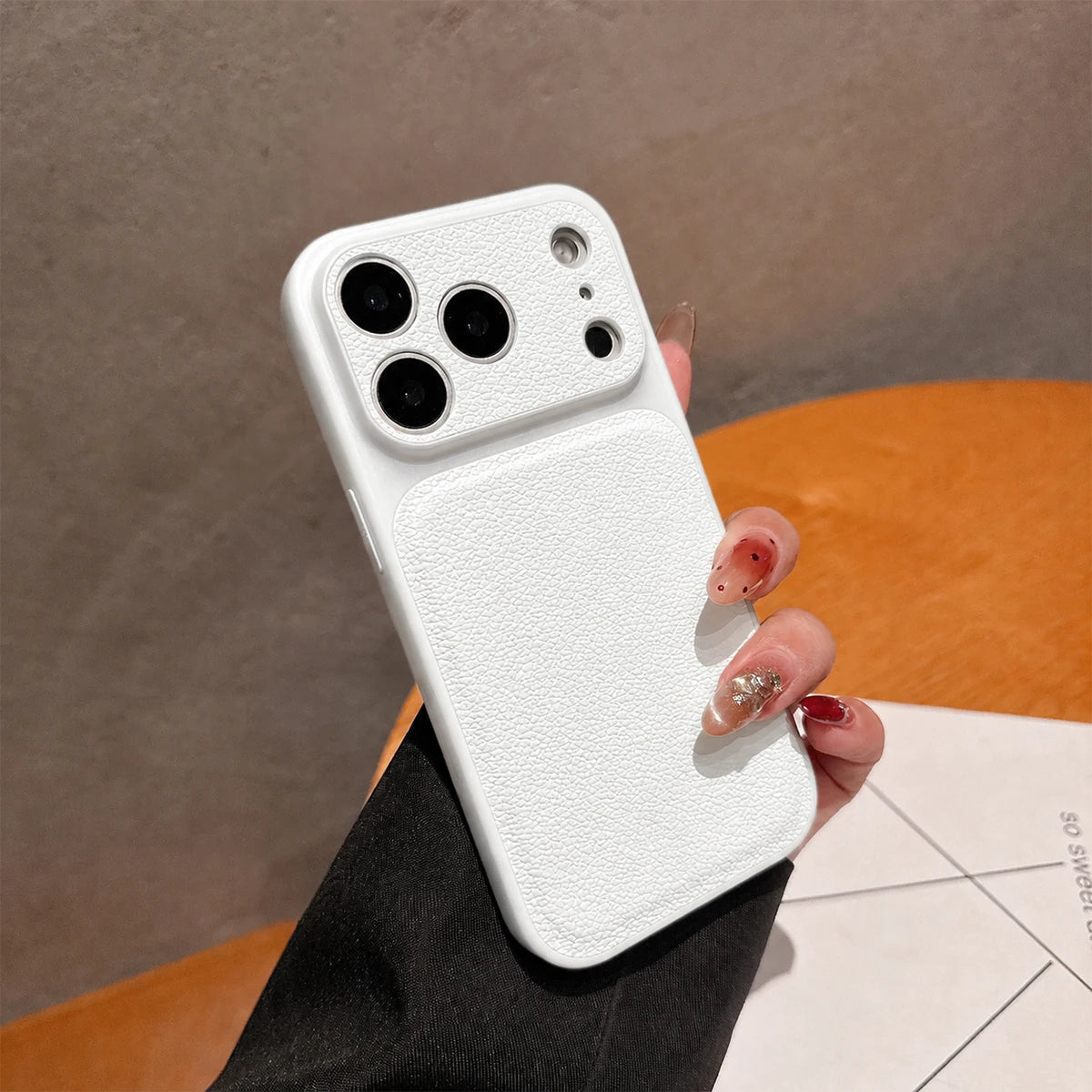 Solid Color Pebbled Texture Phone Case, Minimalist Drop-Resistant Protective Cover with Raised Camera Protection, Compatible with iPhone 12/13/14/15/16/17 Pro Max/Plus/Air Series