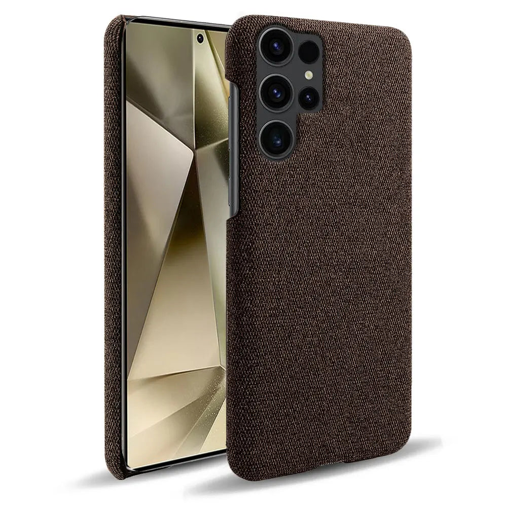 For Samsung Galaxy S24 Ultra S23+ S22Plus S21 S20 FE S10 S9 Case Luxury Fabric Cover For Galaxy Note 20 10 9 8 Cloth Capa Case