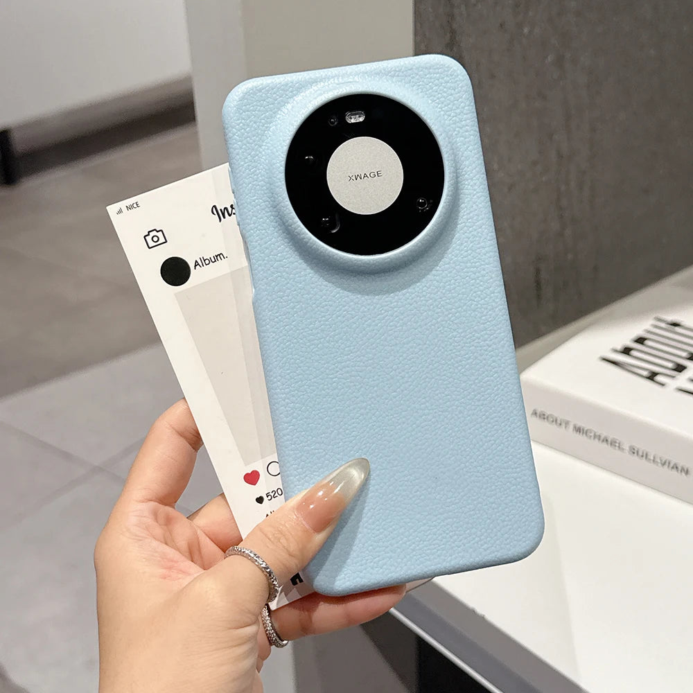 Leather Texture Silicone Soft Case For Huawei Mate 80 70 Pura 80 70 P60 Pro Plus Pro+ Candy Color Matte Ultra Thin Shell Funda