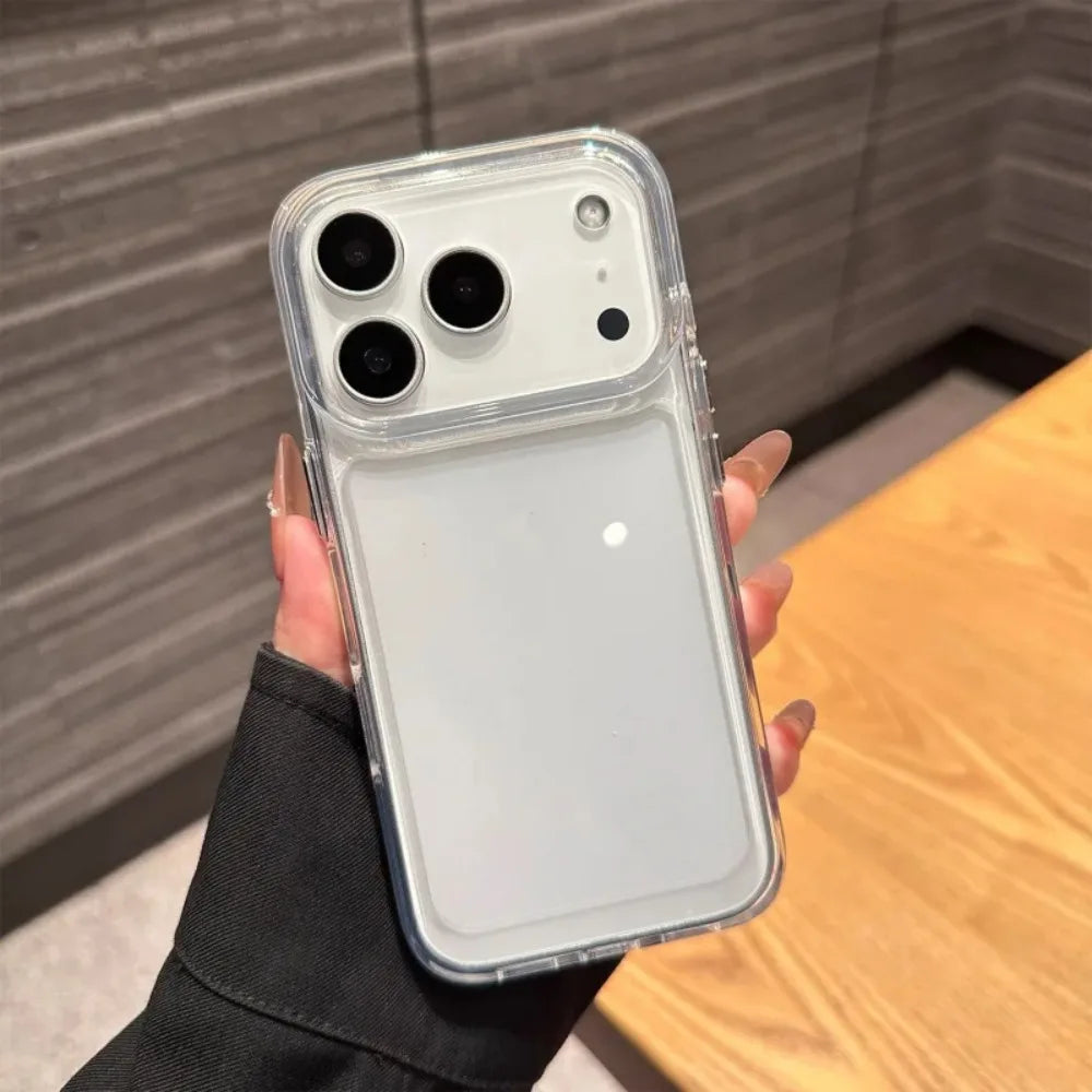 Original Clear Silicone Phone Case For iPhone 17 Air 15 14 13 12 11 16 Pro Max Plus Transparent Shockproof Protector Back Cover