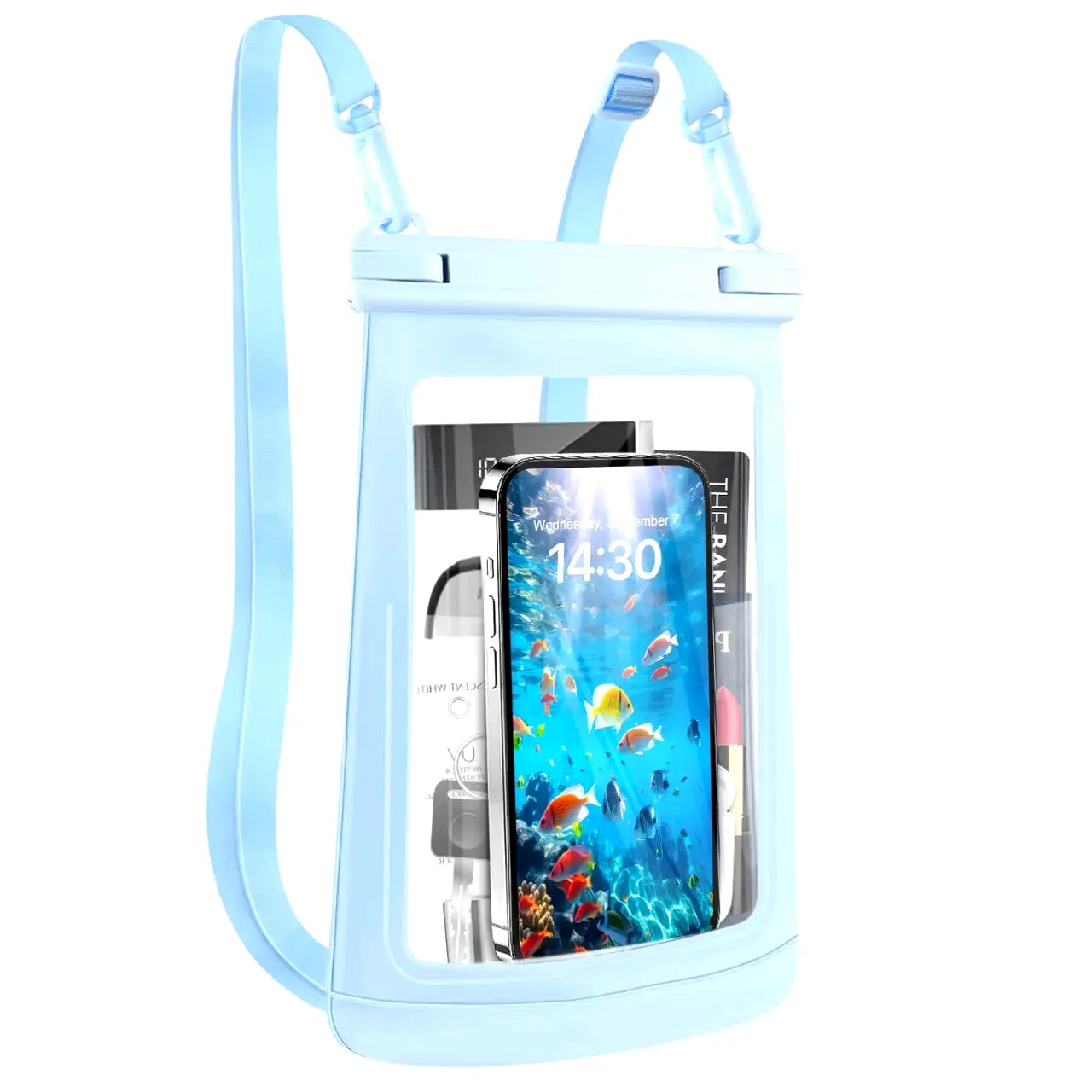 HAISSKY Large Mobile Phone Waterproof Pouch For iPhone 17 16 Pro Max 17 Air 16E 15 Plus Swim Travel Beach Bags With Seal Stripe