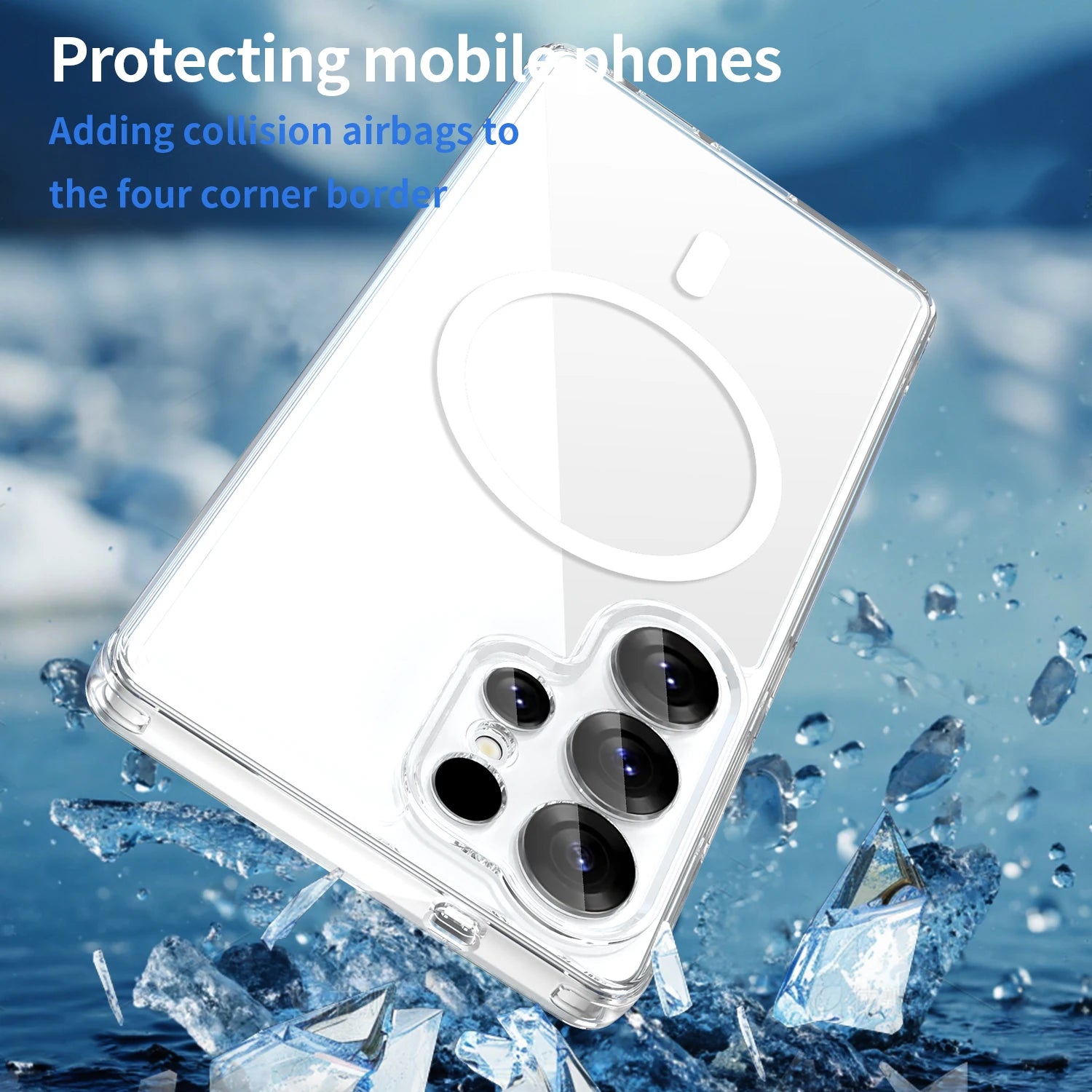 Magnetic Wireless Charging Phone Case For Samsung Galaxy S26 S25 S24 Ultra Plus S26Ultra Shockproof Clear Back Cover Coque