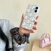 Korean Ins Summer Ice Block Pattern Phone Case for iPhone 16 15 14 13 Pro Max Back Cover Funda
