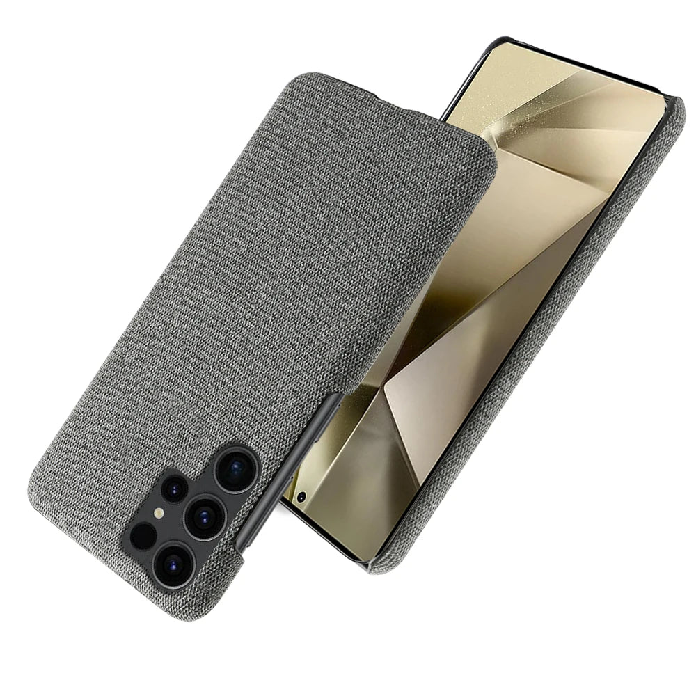 For Samsung Galaxy S24 Ultra S23+ S22Plus S21 S20 FE S10 S9 Case Luxury Fabric Cover For Galaxy Note 20 10 9 8 Cloth Capa Case