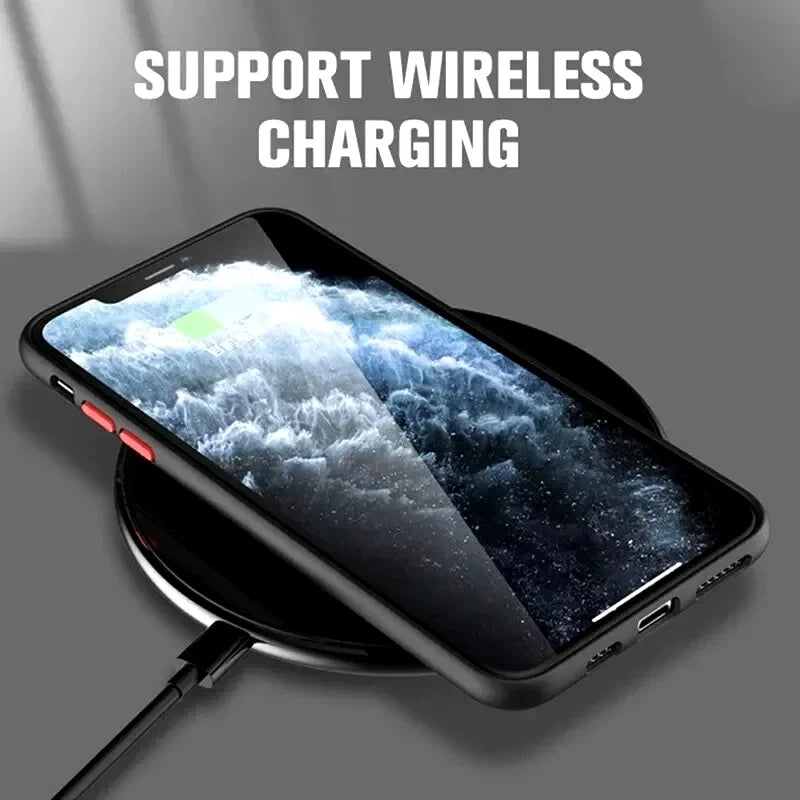 Luxury for Magsafe Wireless Charge Case For Samsung Galaxy S20 S21 S22 S23 FE S24 S25 Plus S25 Ultra Shockproof Matte Clear Case