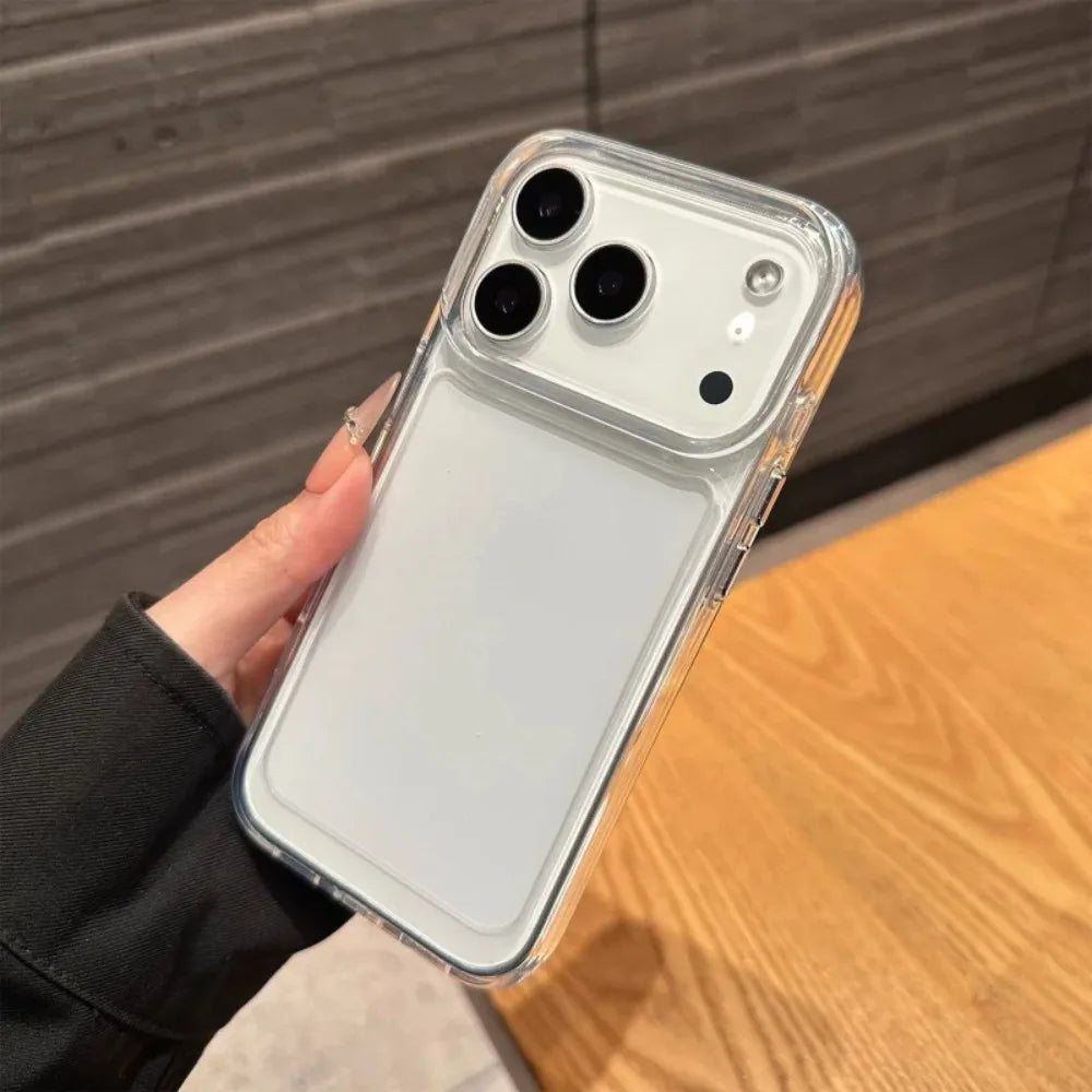 Original Clear Silicone Phone Case For iPhone 17 Air 15 14 13 12 11 16 Pro Max Plus Transparent Shockproof Protector Back Cover