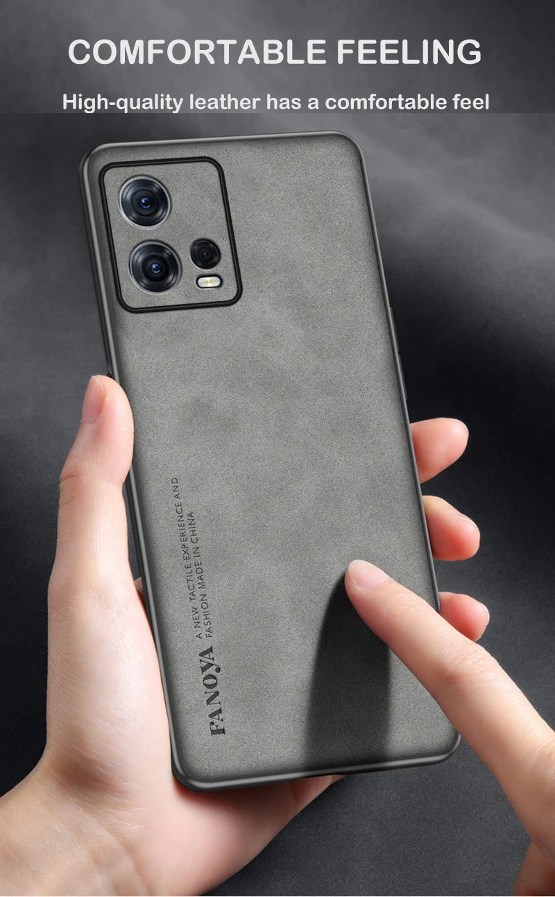 For Motorola Moto Edge 30 Fusion Case Sheepskin Pu Leather Matte Cover For Moto Edge 30 ULTRA S30 Pro Silicone Shockproof Case