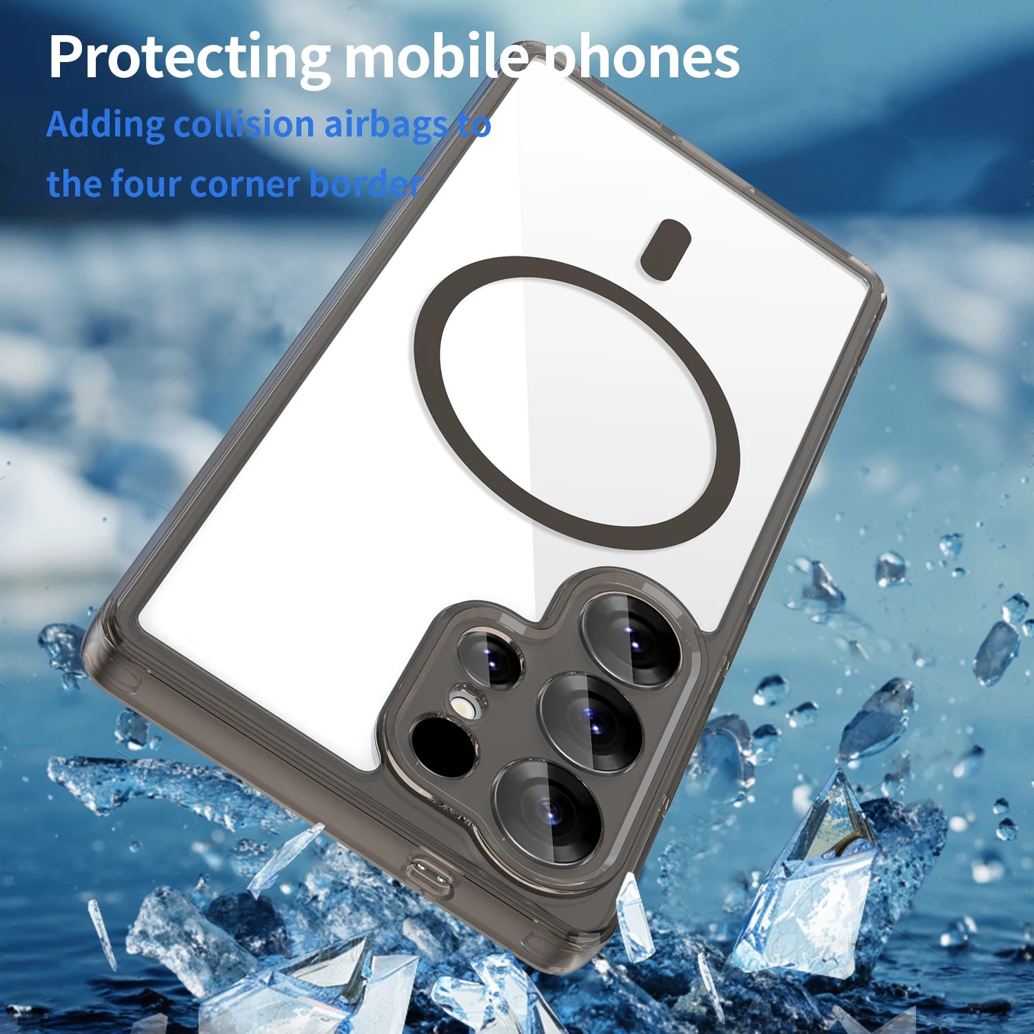 Magnetic Wireless Charging Phone Case For Samsung Galaxy S26 S25 S24 Ultra Plus S26Ultra Shockproof Clear Back Cover Coque