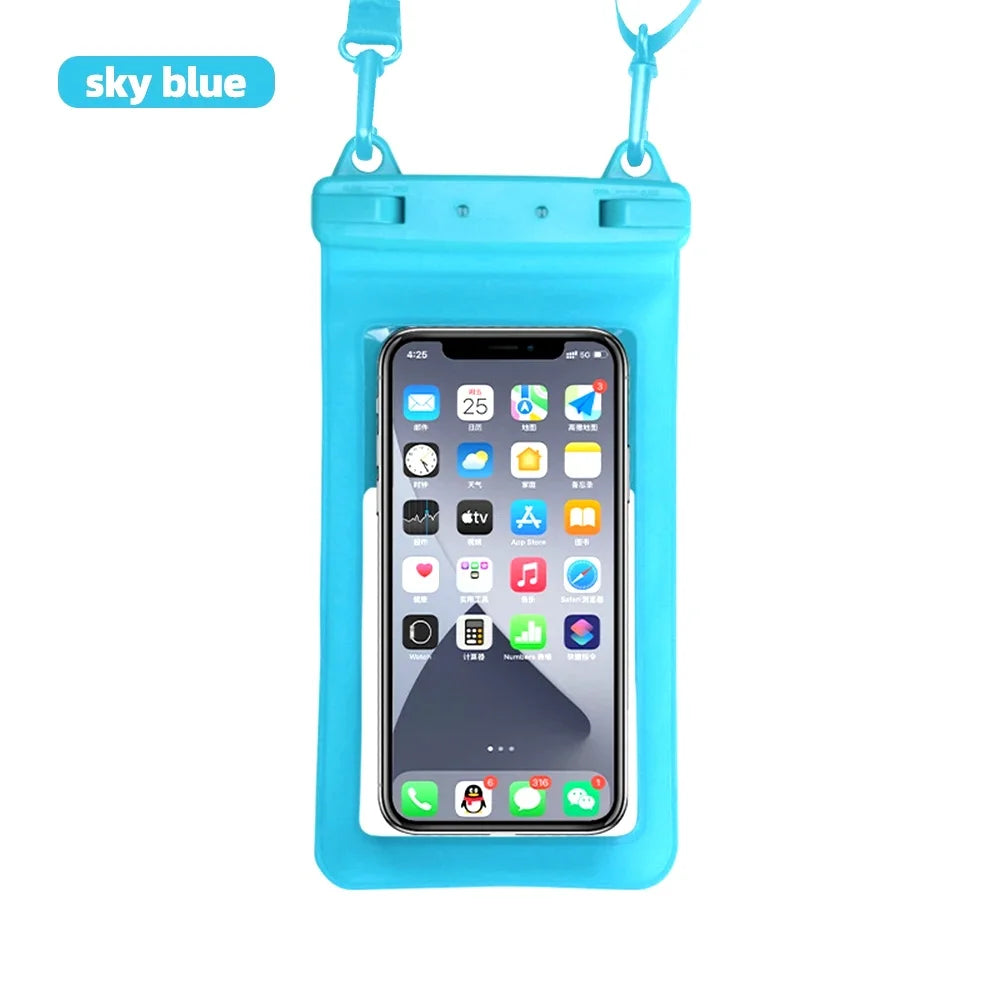 FONKEN Full View Waterproof Case for Phone Underwater Snow Rainforest Transparent Dry Bag Swimming Pouch Big Mobile Phone Covers