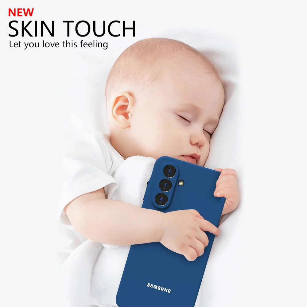 For Samsung Galaxy A57 A56 A17 Case Soft Liquid Silicone S26 S25 S24 S23 S22 S21 Ultra Plus FE EDGE Shockproof Phone Back Cover