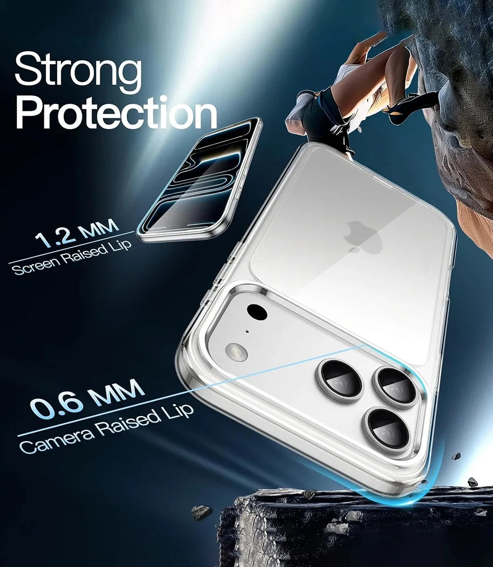 Transparent Soft Silicone Phone Case for iPhone 17 16 15 Pro Max 17Pro Shockproof Clear Cases for iPhone17 14 13 Pro Max Cover